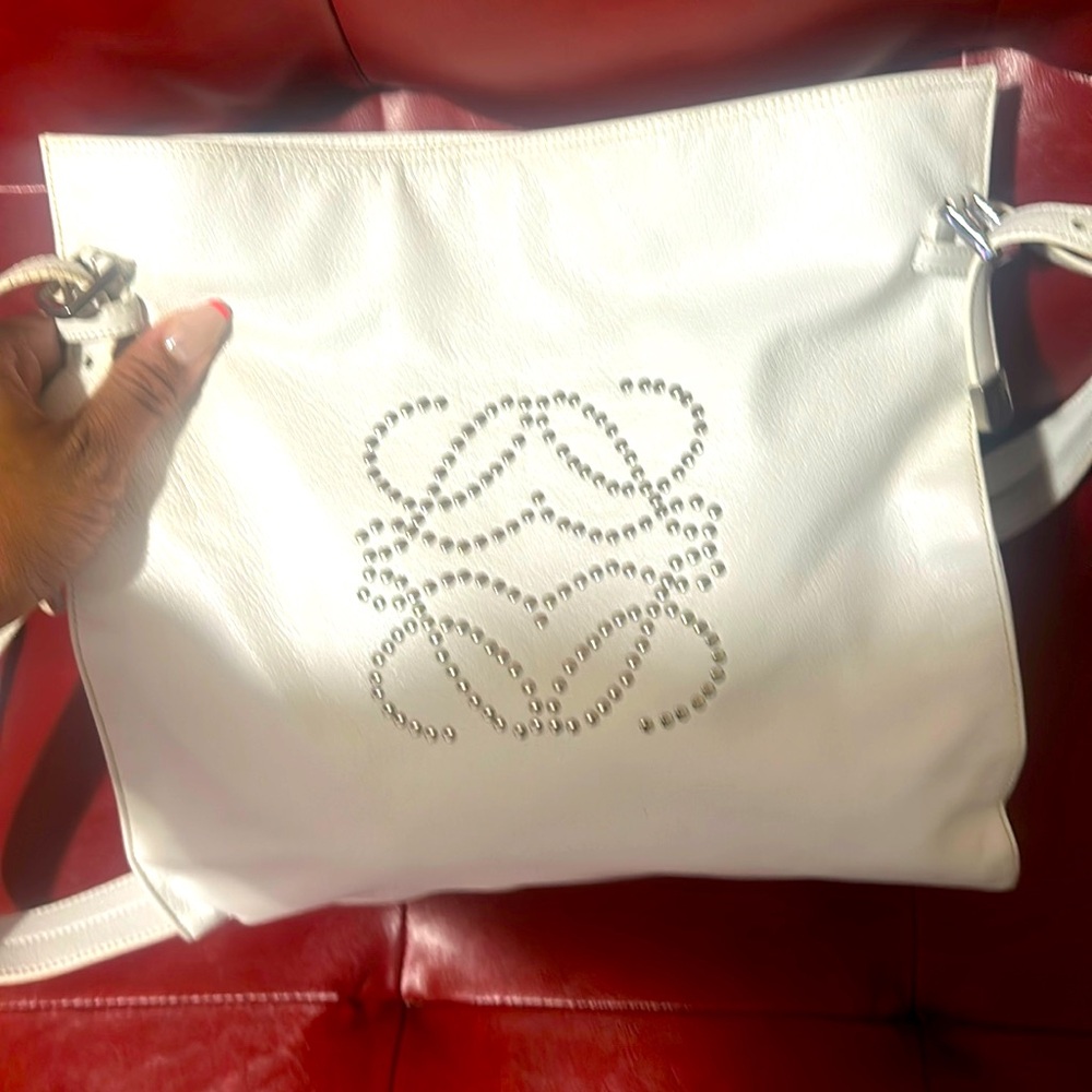 Authentic White Loewe bag